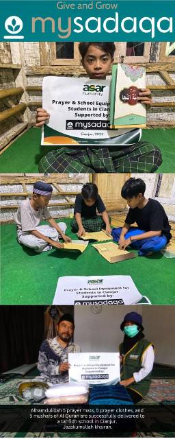 Alhamdulilah we have distributed studying equipment to the hafidh that was affected by Cianjur Earthquake. Jazakumullah khairan.
