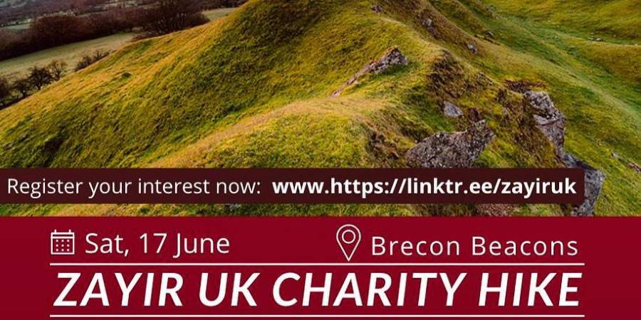 Sponsor our Zayir UK Charity Hike