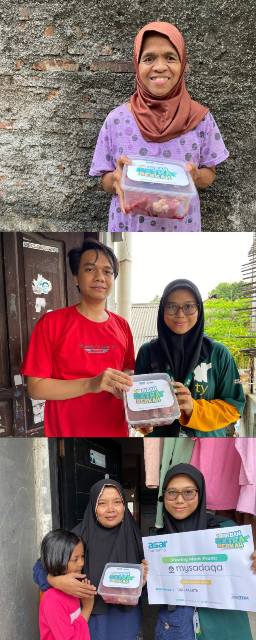 On 1st July we finished distributing qurbani meat surrounding  asnaf categories in Condet, East Jakarta. 