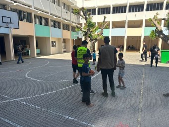 One of the schools housing displaced families from the South